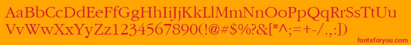 Шрифт Cyrillicgaramond – красные шрифты на оранжевом фоне