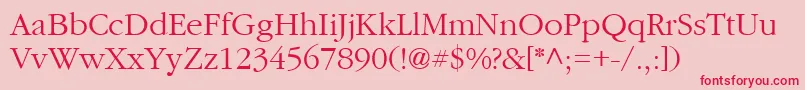Шрифт Cyrillicgaramond – красные шрифты на розовом фоне