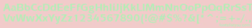 MixageBoldBt Font – Green Fonts on Pink Background