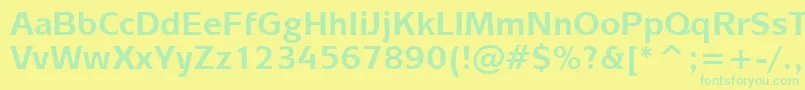 MixageBoldBt Font – Green Fonts on Yellow Background