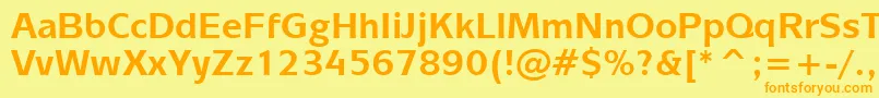 MixageBoldBt Font – Orange Fonts on Yellow Background