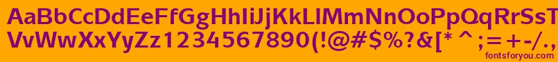 MixageBoldBt Font – Purple Fonts on Orange Background