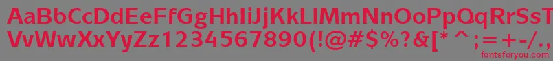 MixageBoldBt Font – Red Fonts on Gray Background
