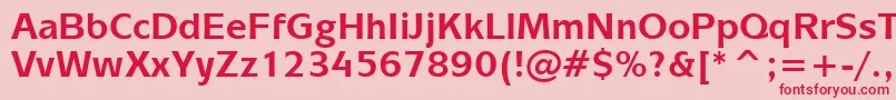 MixageBoldBt Font – Red Fonts on Pink Background