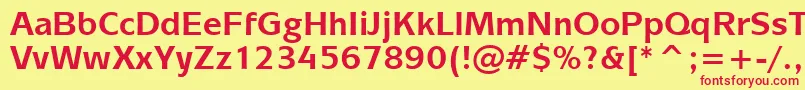 MixageBoldBt Font – Red Fonts on Yellow Background