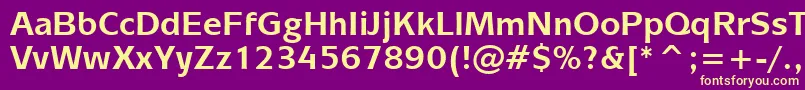 MixageBoldBt Font – Yellow Fonts on Purple Background