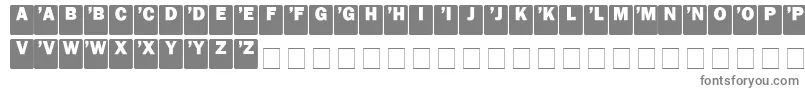 フォントDropcapsSans – 白い背景に灰色の文字