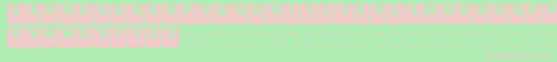 DropcapsSans Font – Pink Fonts on Green Background