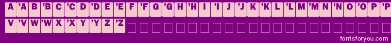 DropcapsSans Font – Pink Fonts on Purple Background