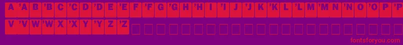 DropcapsSans Font – Red Fonts on Purple Background