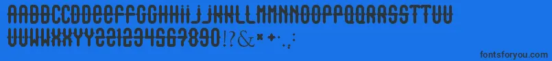 Outasight Font – Black Fonts on Blue Background