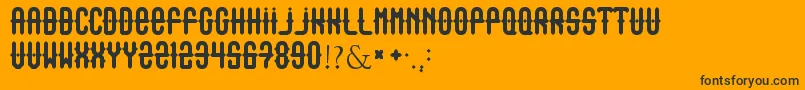 Outasight Font – Black Fonts on Orange Background
