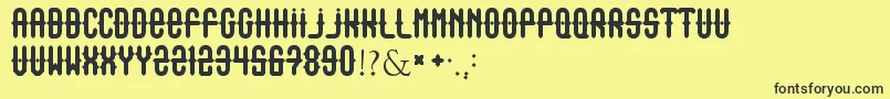 Outasight Font – Black Fonts on Yellow Background
