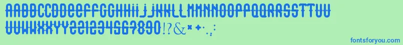 Outasight Font – Blue Fonts on Green Background