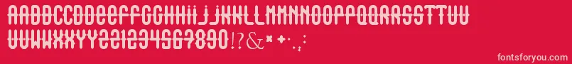 Outasight Font – Pink Fonts on Red Background