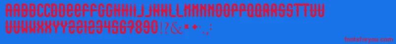 Outasight Font – Red Fonts on Blue Background
