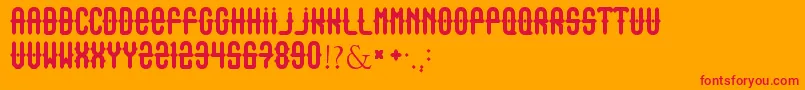 Outasight Font – Red Fonts on Orange Background