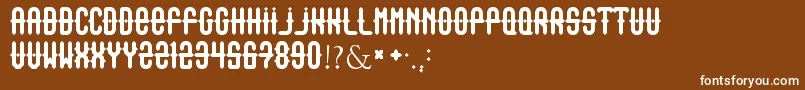 Outasight Font – White Fonts on Brown Background