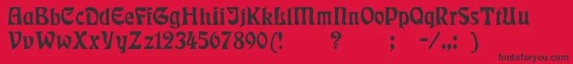 Rsrudelsberg Font – Black Fonts on Red Background