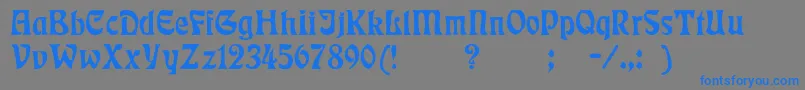 Rsrudelsberg Font – Blue Fonts on Gray Background