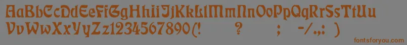 Rsrudelsberg Font – Brown Fonts on Gray Background