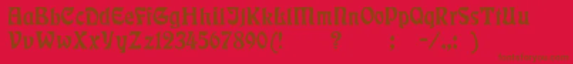 Rsrudelsberg Font – Brown Fonts on Red Background