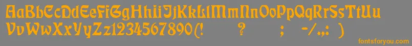 Rsrudelsberg Font – Orange Fonts on Gray Background