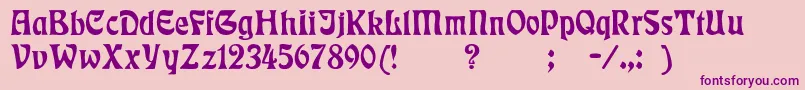Rsrudelsberg Font – Purple Fonts on Pink Background