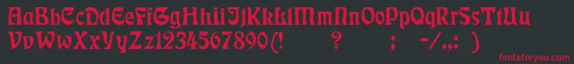 Rsrudelsberg Font – Red Fonts on Black Background