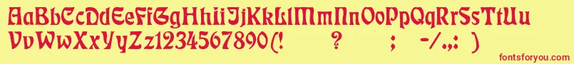 Rsrudelsberg Font – Red Fonts on Yellow Background