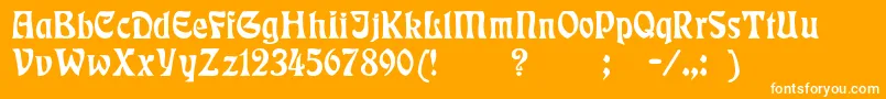 Rsrudelsberg Font – White Fonts on Orange Background