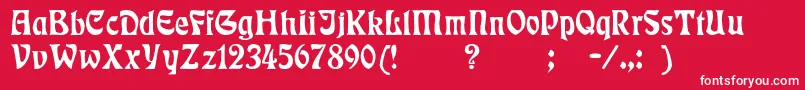Rsrudelsberg Font – White Fonts on Red Background