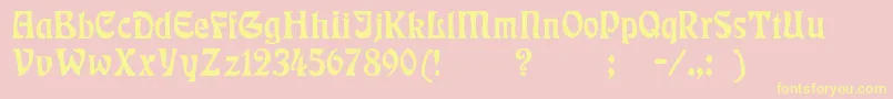 Rsrudelsberg Font – Yellow Fonts on Pink Background