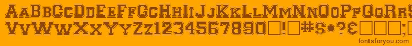 ClancybRegular Font – Brown Fonts on Orange Background
