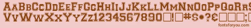 ClancybRegular Font – Brown Fonts on Pink Background