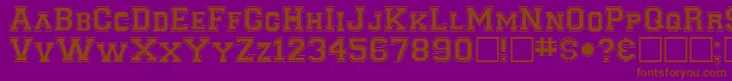 ClancybRegular Font – Brown Fonts on Purple Background