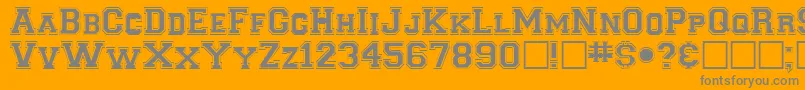 ClancybRegular Font – Gray Fonts on Orange Background