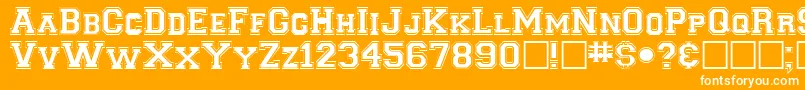 ClancybRegular Font – White Fonts on Orange Background