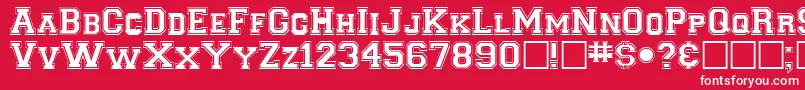 ClancybRegular Font – White Fonts on Red Background