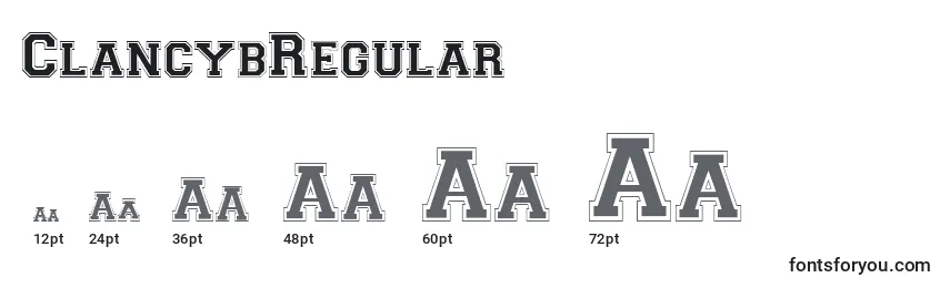 ClancybRegular Font Sizes