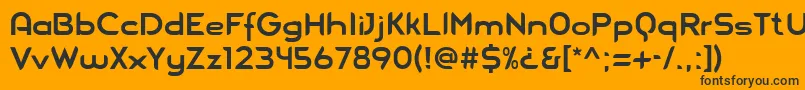 Blue Font – Black Fonts on Orange Background