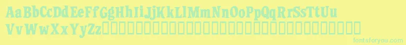 Czcionka Ziggystandard – zielone czcionki na żółtym tle