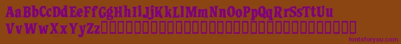 Ziggystandard-Schriftart – Violette Schriften auf braunem Hintergrund