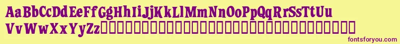 Ziggystandard Font – Purple Fonts on Yellow Background