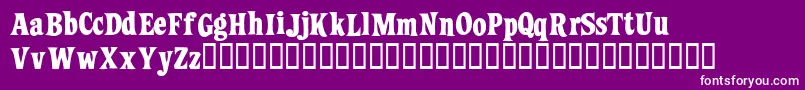 Fonte Ziggystandard – fontes brancas em um fundo violeta