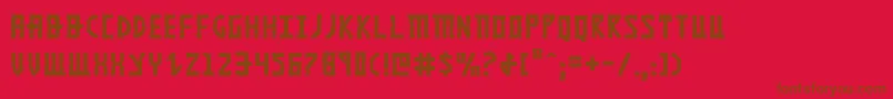 Khazad Font – Brown Fonts on Red Background