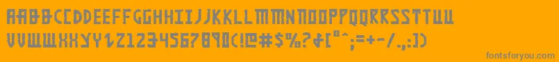 フォントKhazad – オレンジの背景に灰色の文字