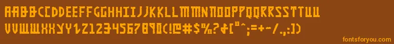 Khazad Font – Orange Fonts on Brown Background