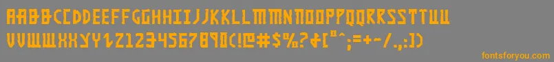 Khazad Font – Orange Fonts on Gray Background