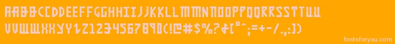 Khazad Font – Pink Fonts on Orange Background